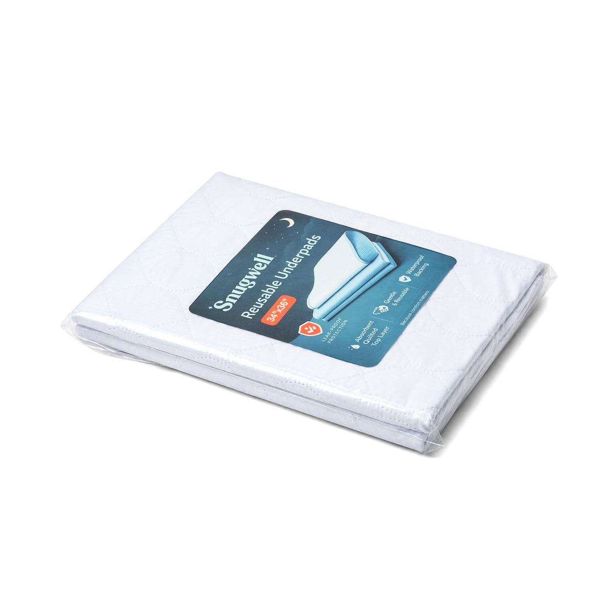 Snugwell Reusable Absorbent Washable Underpads – 34" × 36"