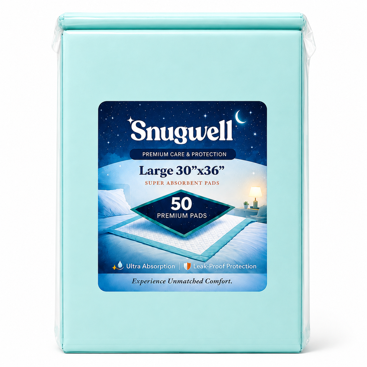 Snugwell 30" × 36" Disposable Underpads – Moderate to Heavy Absorbency
