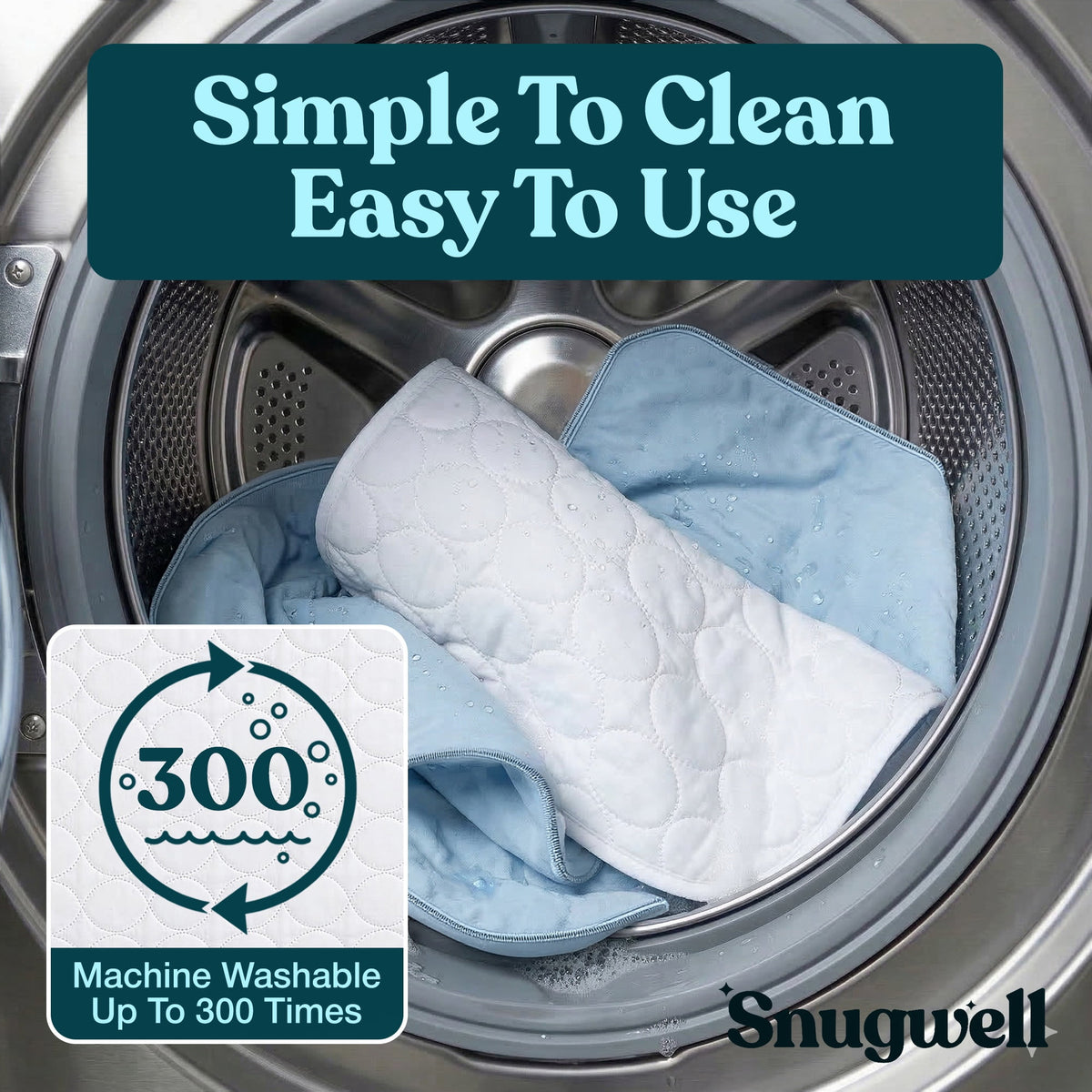 Snugwell Reusable Absorbent Washable Underpads – 34" × 36"