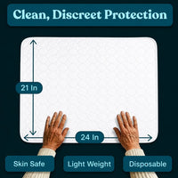 Snugwell Heavy Duty Reusable Washable Chair Pads – 21" × 24"