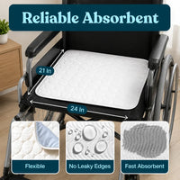 Snugwell Heavy Duty Reusable Washable Chair Pads – 21" × 24"