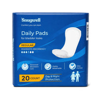 Snugwell Daily Pads for Bladder Leaks – Moderate Absorbency, 9.25"