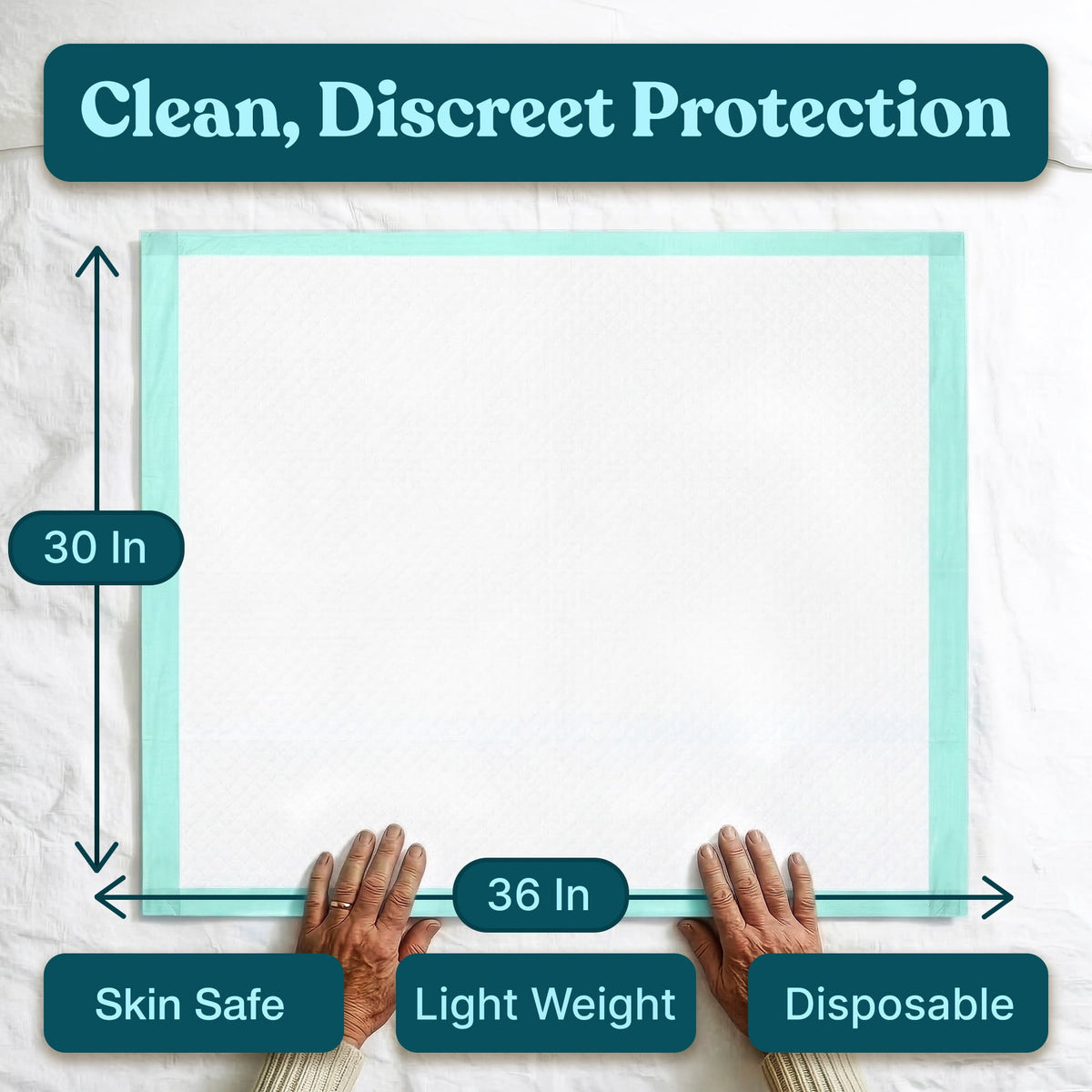 Snugwell 30" × 36" Disposable Underpads – Moderate to Heavy Absorbency