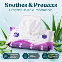 Snugwell Adult Disposable Wet Wipes with Snap Lid