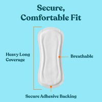 Snugwell Daily Pads for Bladder Leaks – Moderate Absorbency, 9.25"